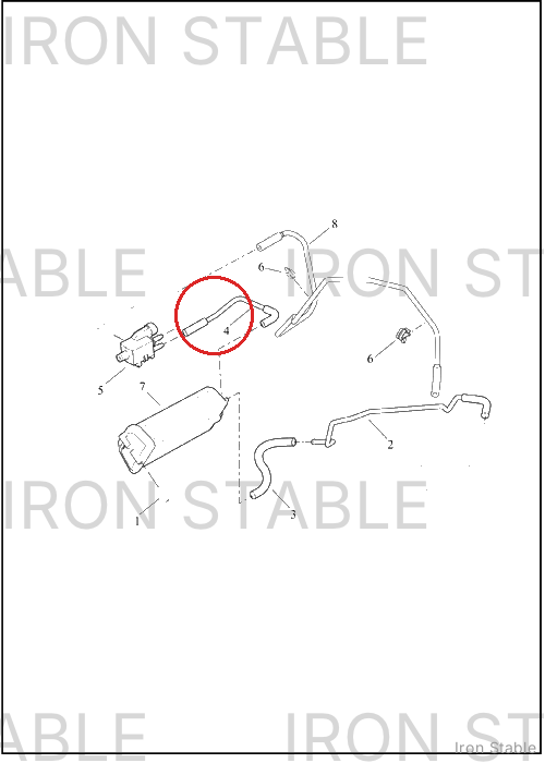 Harley-Davidson Evap Line, Purge-To-Canister