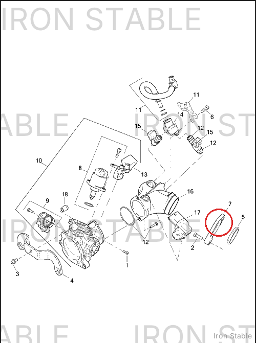Harley-Davidson Flange, Intake