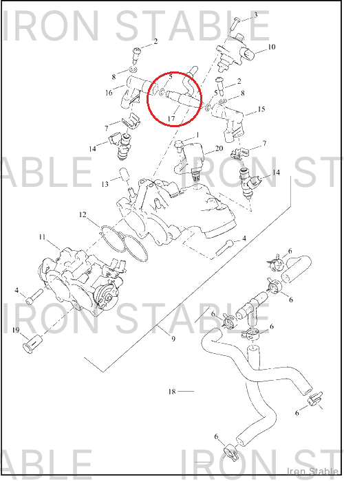 Harley-Davidson Fuel Rail, Xg750a