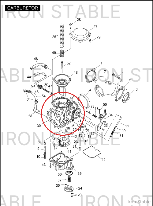 Harley-Davidson Carb Assembly, Dom/Hdi
