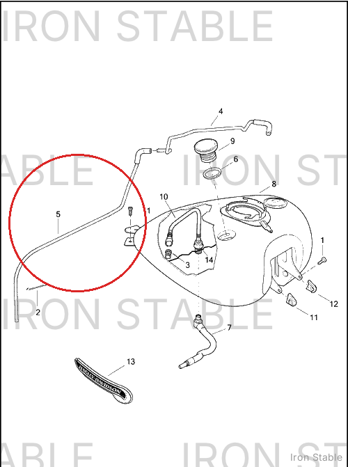 Harley-Davidson Hose, Ftk Vapor Vent, X