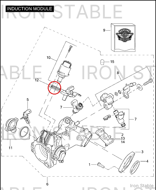 Harley-Davidson Housing & Stop, Thrtl Cable