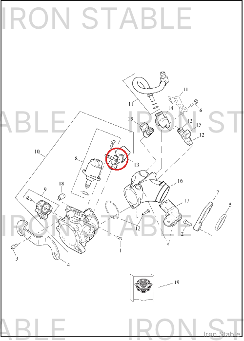 Harley-Davidson Bracket, Thrtl Cable