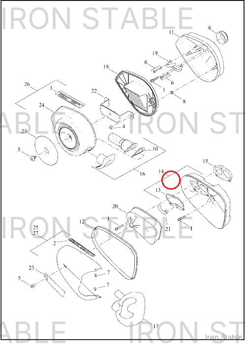 Harley-Davidson Seal, Airbox, Gasket, Throttle Bo