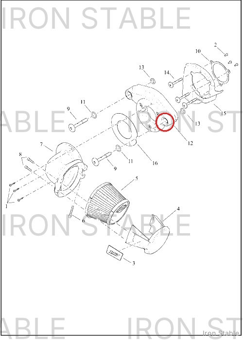 Harley-Davidson Kit, Airbox, Bkpl Chn Wrn Label, 