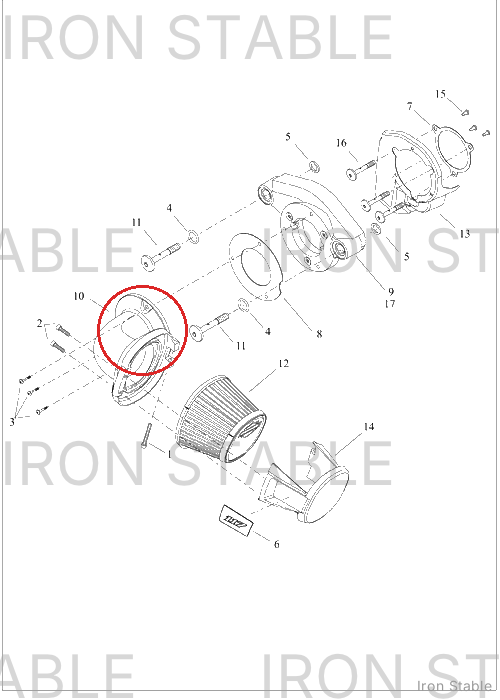 Harley-Davidson Airbox Bp Sub-Component, Intake Tub