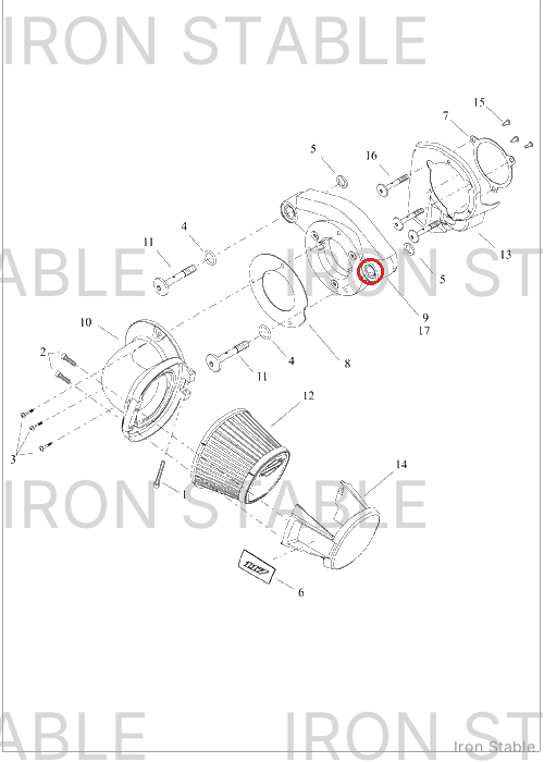 Harley-Davidson Baseplate, Airbox, Scchrm