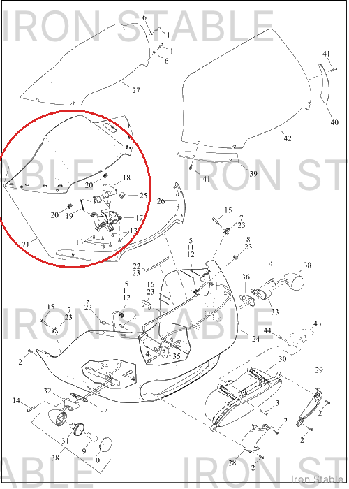 Harley-Davidson Top Duct(Sub-Assembly)Solid
