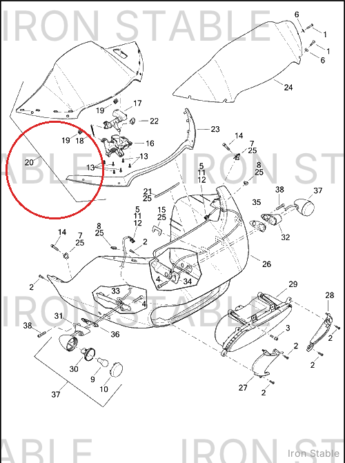 Harley-Davidson Top Duct(Sub-Assembly)Solid
