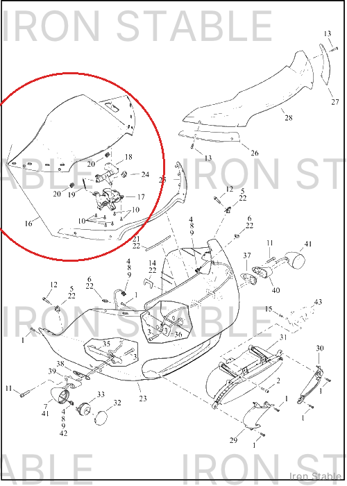 Harley-Davidson Air Duct, Top, Assembly, Sld