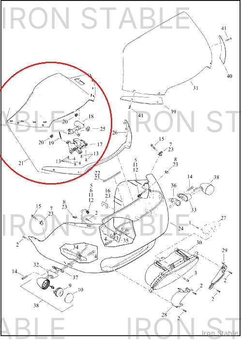 Harley-Davidson Air Duct, Top, Assembly, Sld