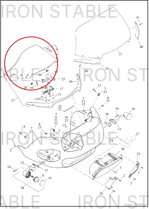 Harley-Davidson Air Duct, Top, Assembly, Sld