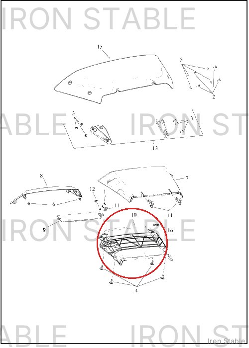 Harley-Davidson Sub-Assembly, Air Duct, Top Floor