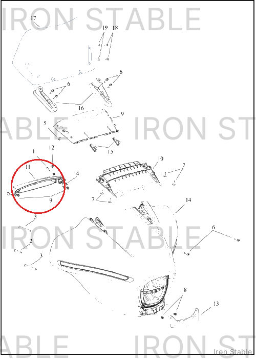 Harley-Davidson Air Duct, Bezel Assembly