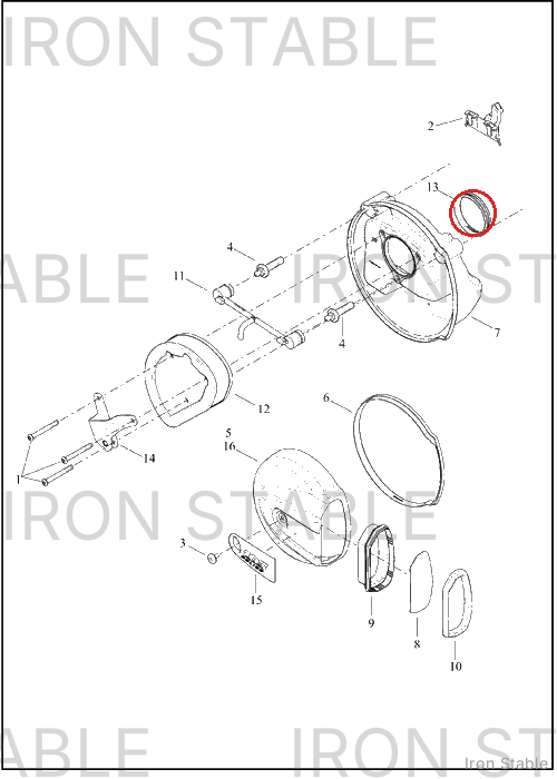 Harley-Davidson Seal, A-C Backplate