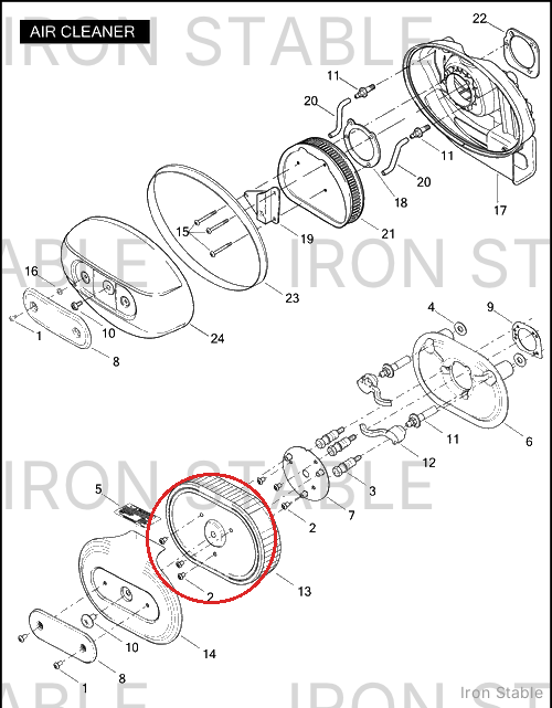 Harley-Davidson Element Assembly, Airfilter