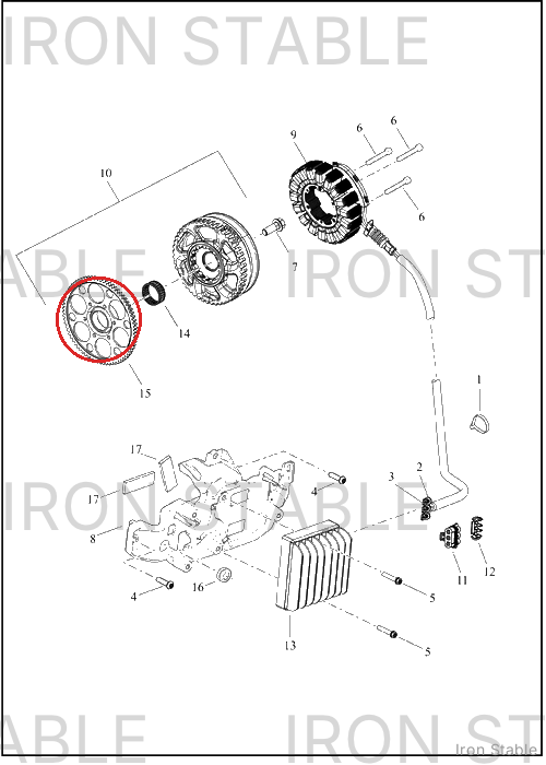 Harley-Davidson Charging Rtr, Starter Ring Gear