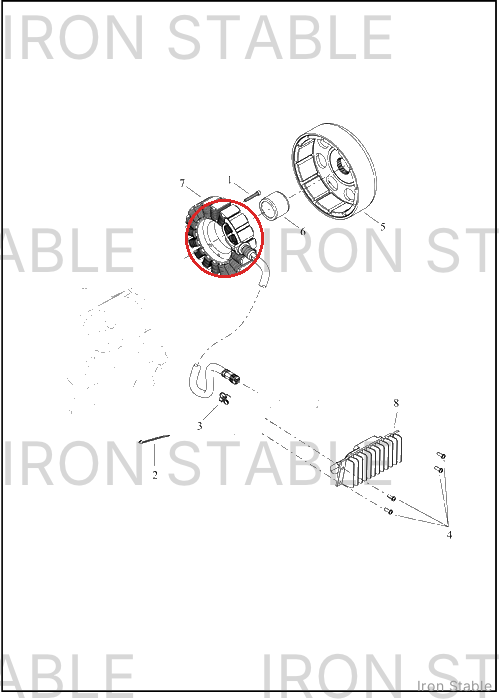 Harley-Davidson Stator Assembly, 3-Phase