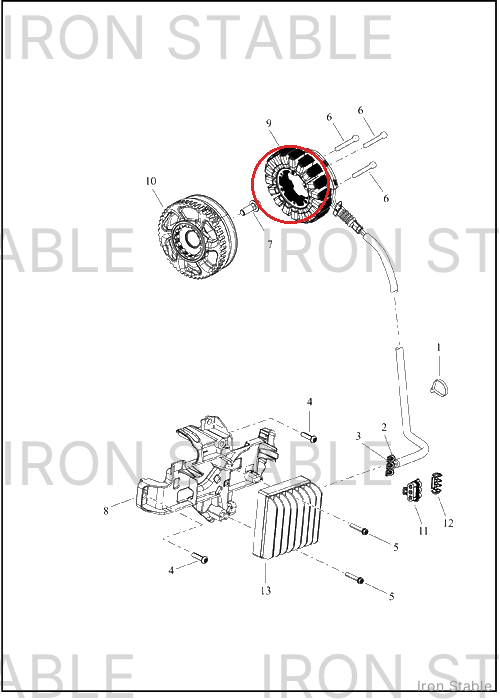 Harley-Davidson Stator Assembly, Complete