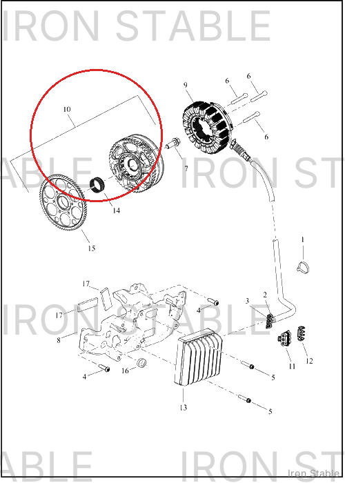 Harley-Davidson Charging Rtr Assembly, Complete