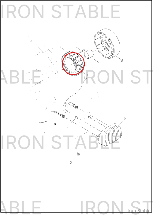 Harley-Davidson Stator Assembly, 3-Phase