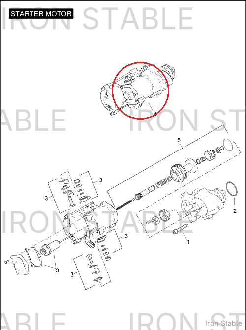 Harley-Davidson Starter Motor, Hi-Output/Black