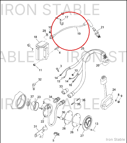 Harley-Davidson Rear Spark Plug Cable