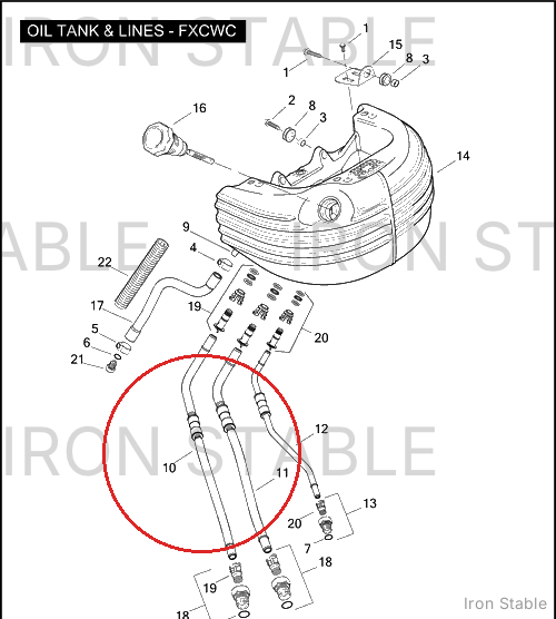 Harley-Davidson Oil Line Assembly, Feed