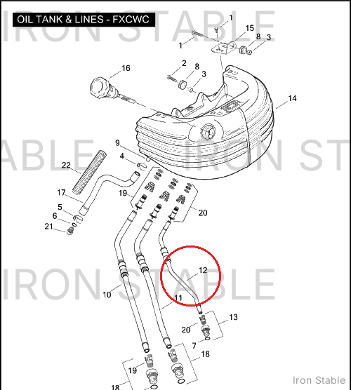 Harley-Davidson Oil Line, Upr, Vent