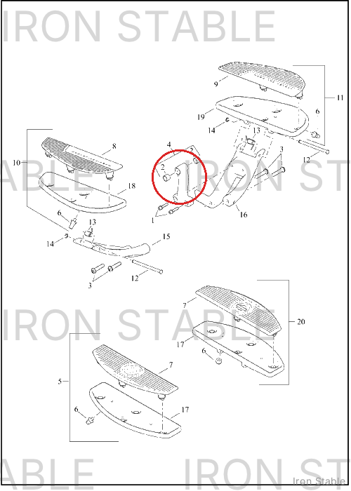 Harley-Davidson Sub-Assembly, Shf Lvr, Bracket Mt, Ftbr