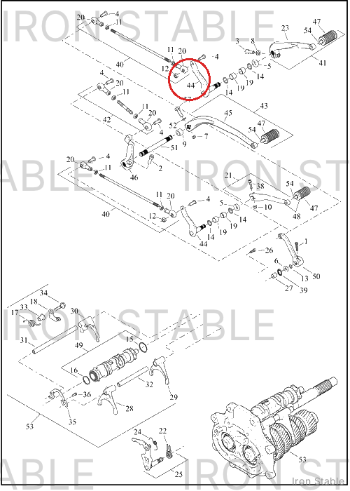 Harley-Davidson Sub-Assembly, Shf Lvr, Gear, Blk