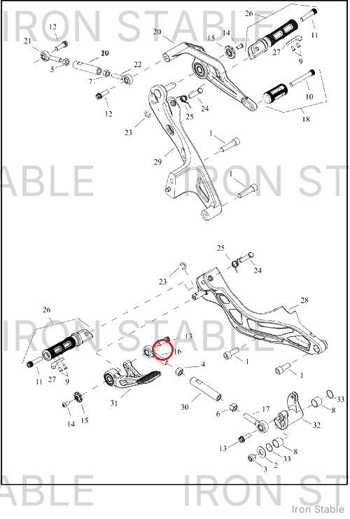 Harley-Davidson Rod, Shf Lkge Conn, Mid
