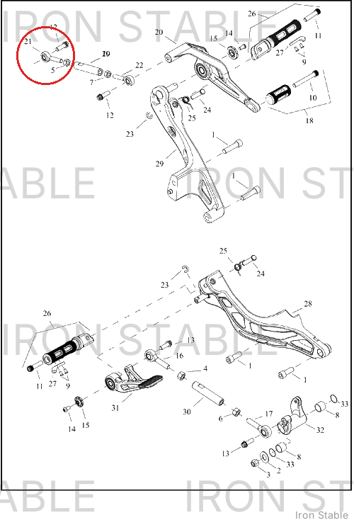 Harley-Davidson Rod End, Shf Lkge, Mid