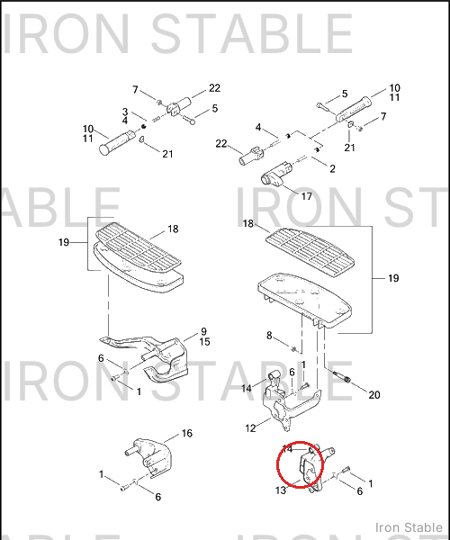 Harley-Davidson Bracket Assembly, Gear Shifter