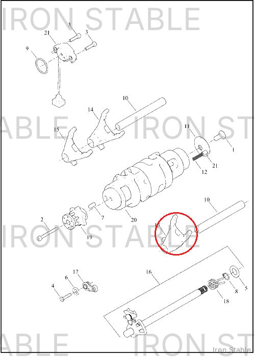 Harley-Davidson Fork, 1st/4th Shift