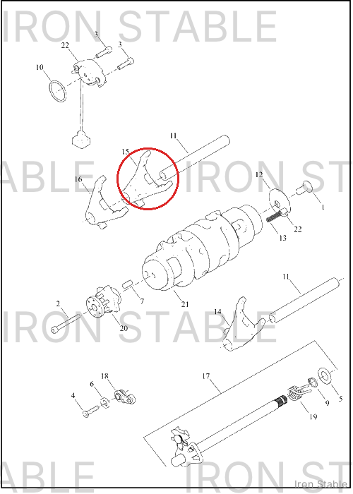 Harley-Davidson Fork, 2nd/3rd Shift