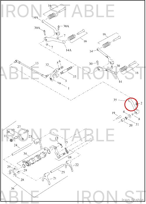 Harley-Davidson Lever, Engn Shf, X