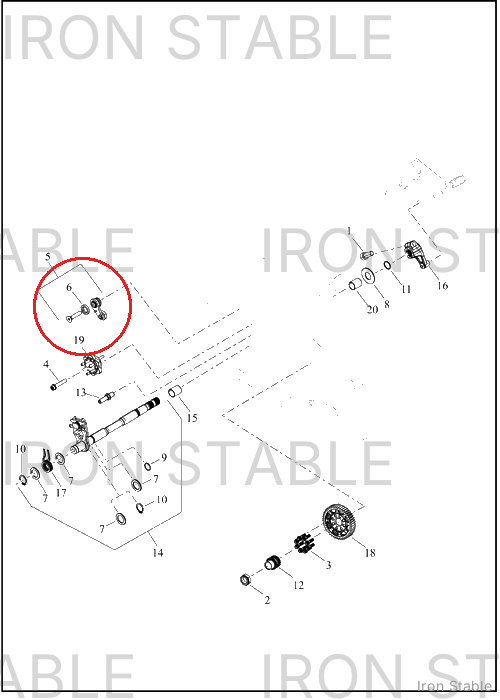 Harley-Davidson Int Shftr Mech Component, Detent Ar