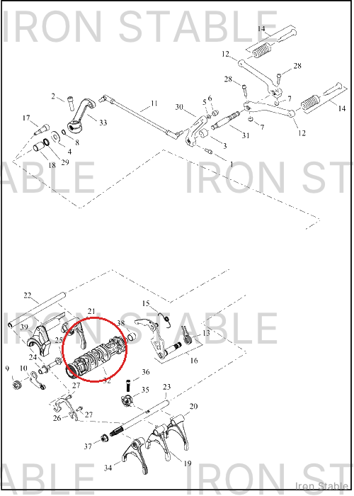 Harley-Davidson Drum, Shftr, Drum Assembly