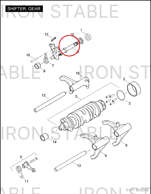 Harley-Davidson Shifter Lever Assembly