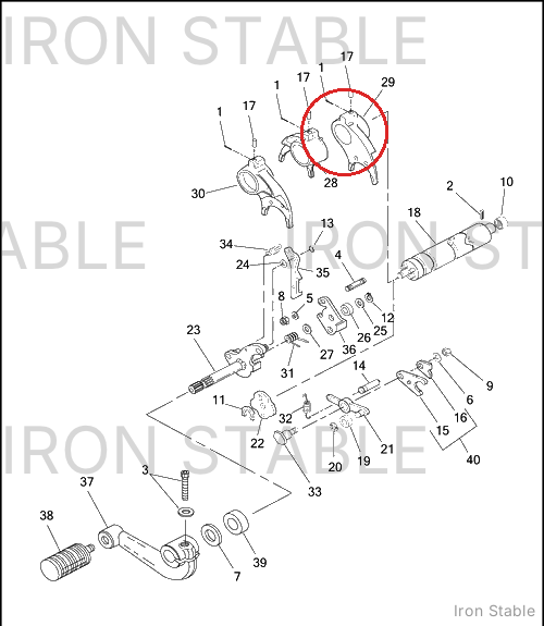 Harley-Davidson Shifter Fork, 1&2 Gear