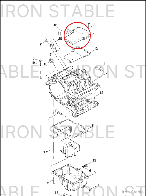 Harley-Davidson Cover Assembly, Trans Top/Black