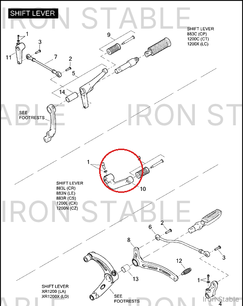 Harley-Davidson Lever, Engn Shf, X