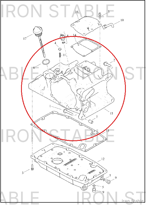 Harley-Davidson Case, Xmsn, Sub-Assembly, Black Grani