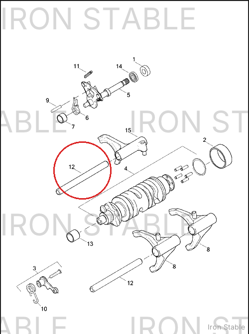 Harley-Davidson Fork, Shftr, Rail