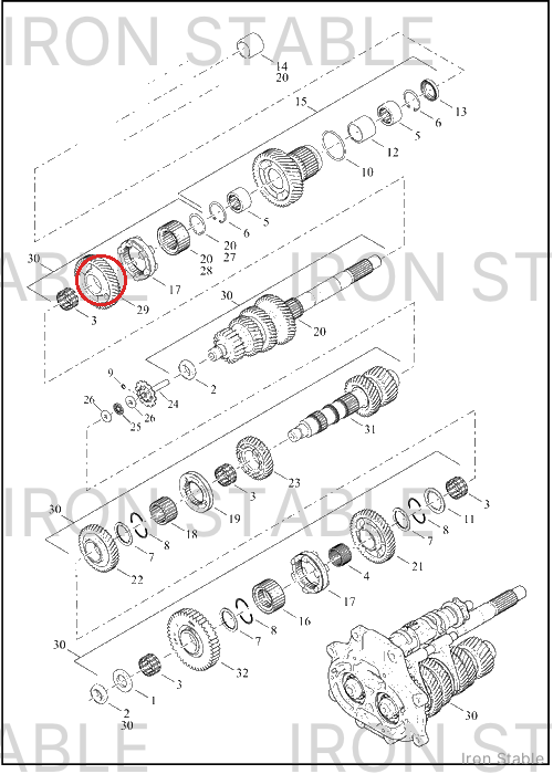 Harley-Davidson Gear, Xmsn, Mainshaft, 5th