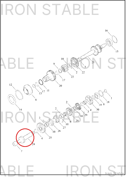 Harley-Davidson Countershaft, Xmsn, X