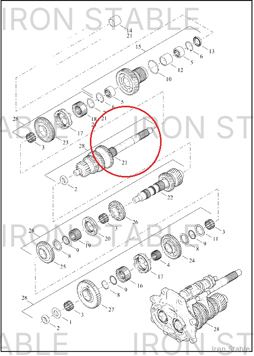 Harley-Davidson Mainshaft, Xmsn, Input Shaft