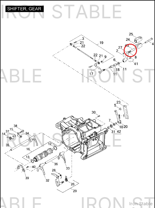 Harley-Davidson Gear Shifter Shaft Cover