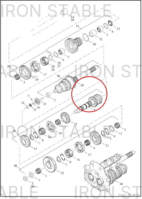 Harley-Davidson Countershaft, Xmsn, Pressfit Ass